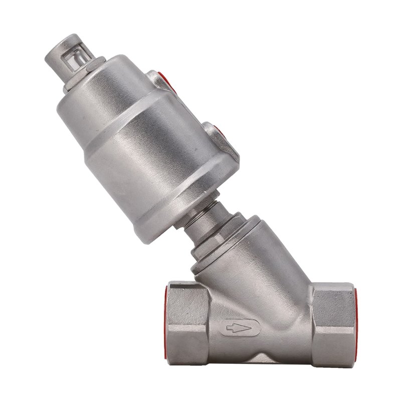 Angle seat valve with female threaded ends